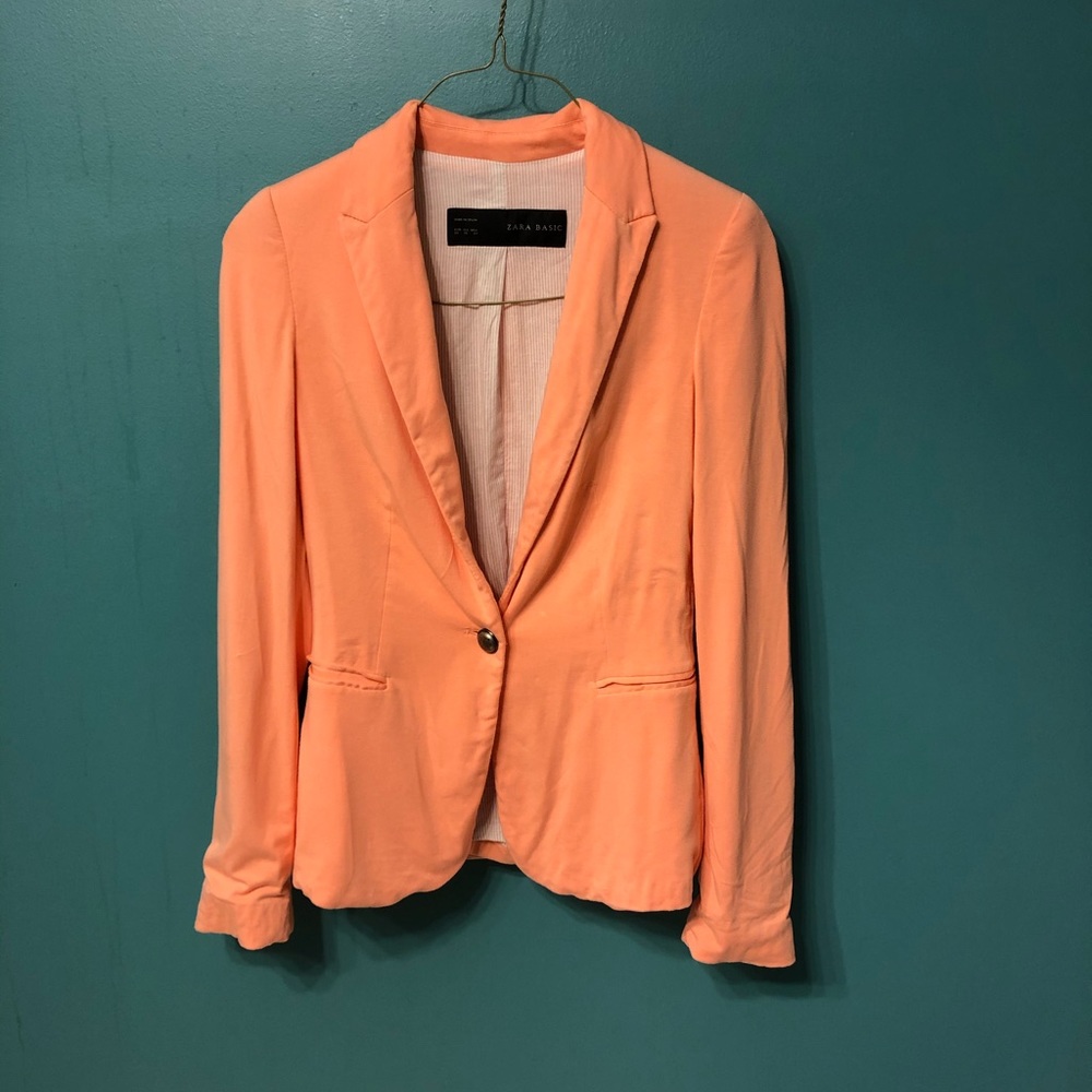 Zara orange blazer